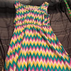 Large chevron summer dress